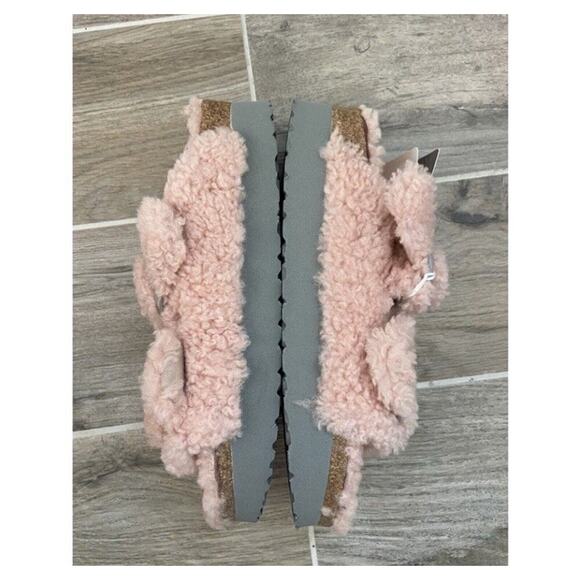 BIRKENSTOCK Papillio Teddy Crystal Rose Arizona Big Buckle Shearling 37/US 6 New - Picture 11 of 12